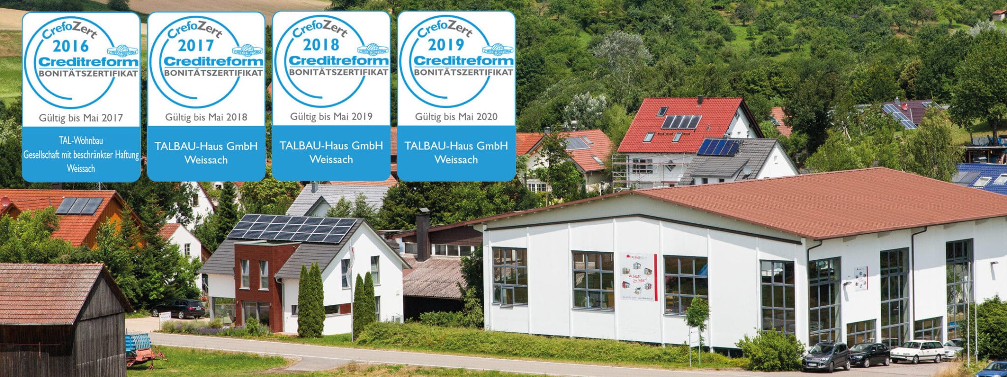 TALBAU-Haus erneut mit CrefoZert der Creditreform ausgezeichnet.