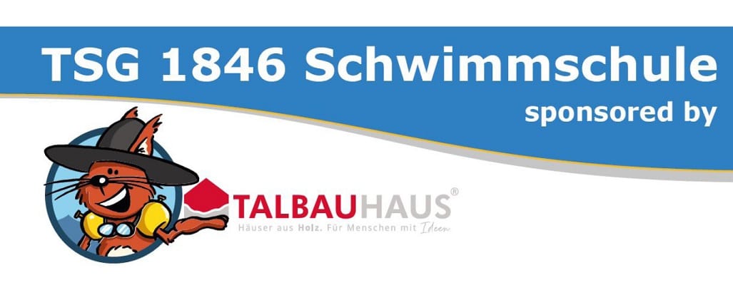 TALBAU-Haus ist Sponsor der TSG Schwimmschule Backnang.