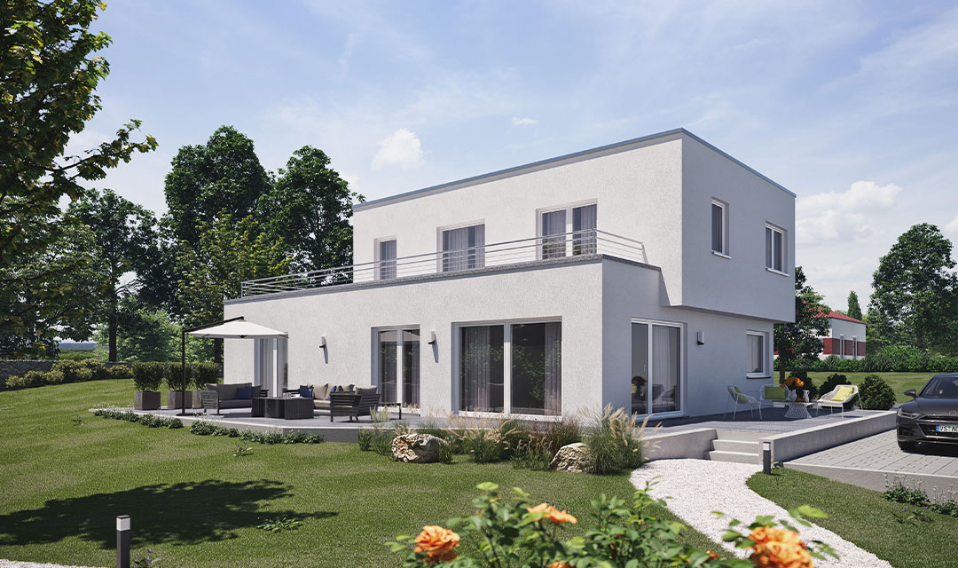 e.164_Bauhaus mit großzügiger Galerie-hausfinder-talbau-haus-vorschau