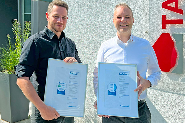 TALBAU-Haus erhält nach EcoZert- auch CrefoZert-Zertifikat